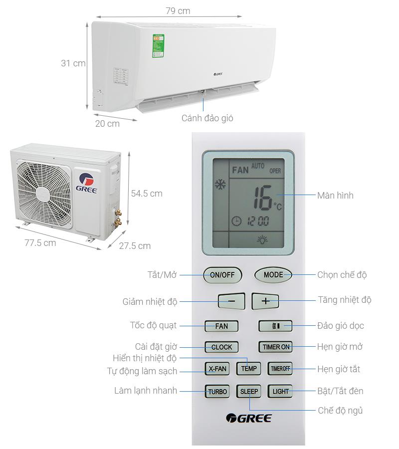 ĐIỀU HÒA 1 CHIỀU GREE GWC09IB-K3N9B2I - 9000BTU 6